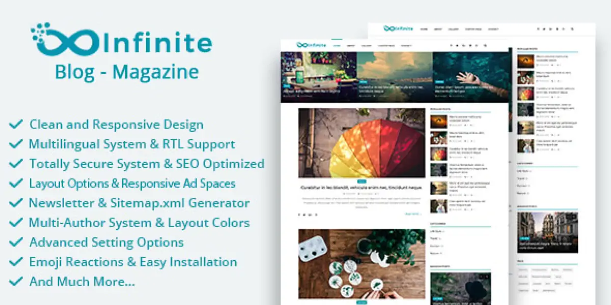 Infinite - Blog & Magazine Script